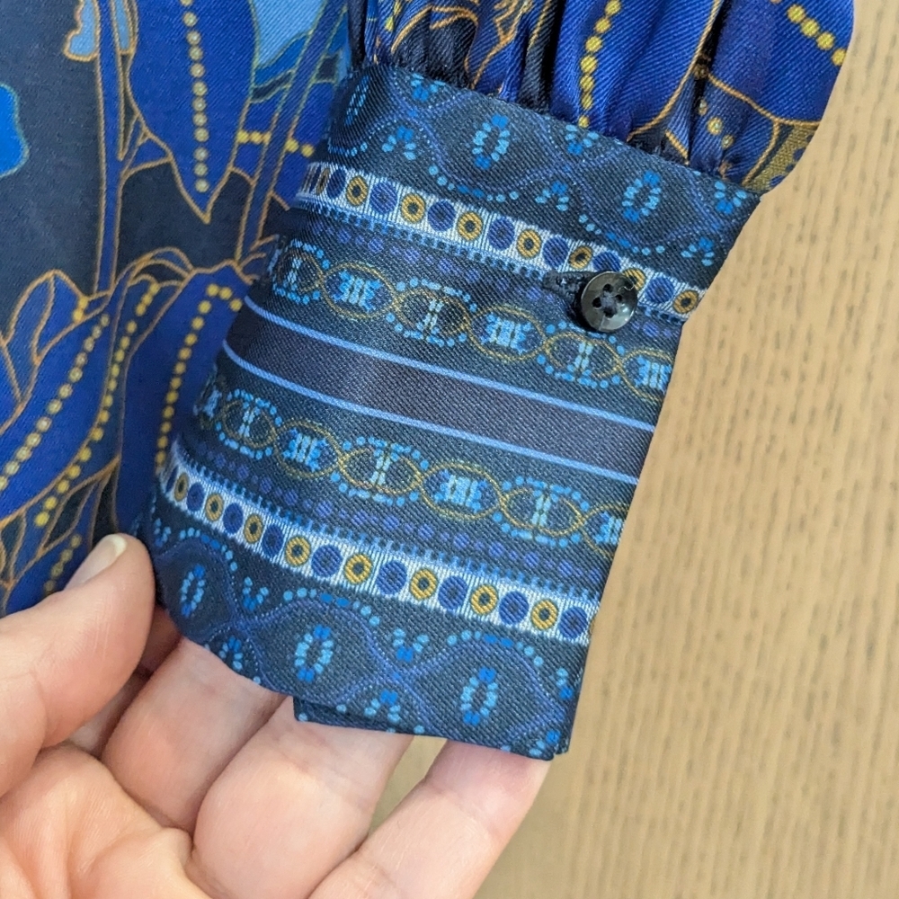 NEW Elie Tahari Scarf Print Shirt - Picture 5 of 9